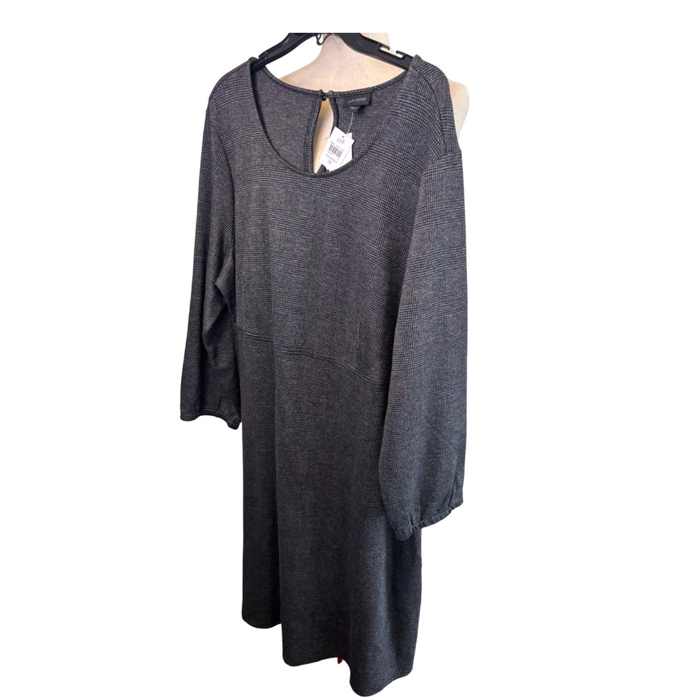 NWT J. Jill Wearever Fit and Flare Dress Women's Size 2X Herringbone